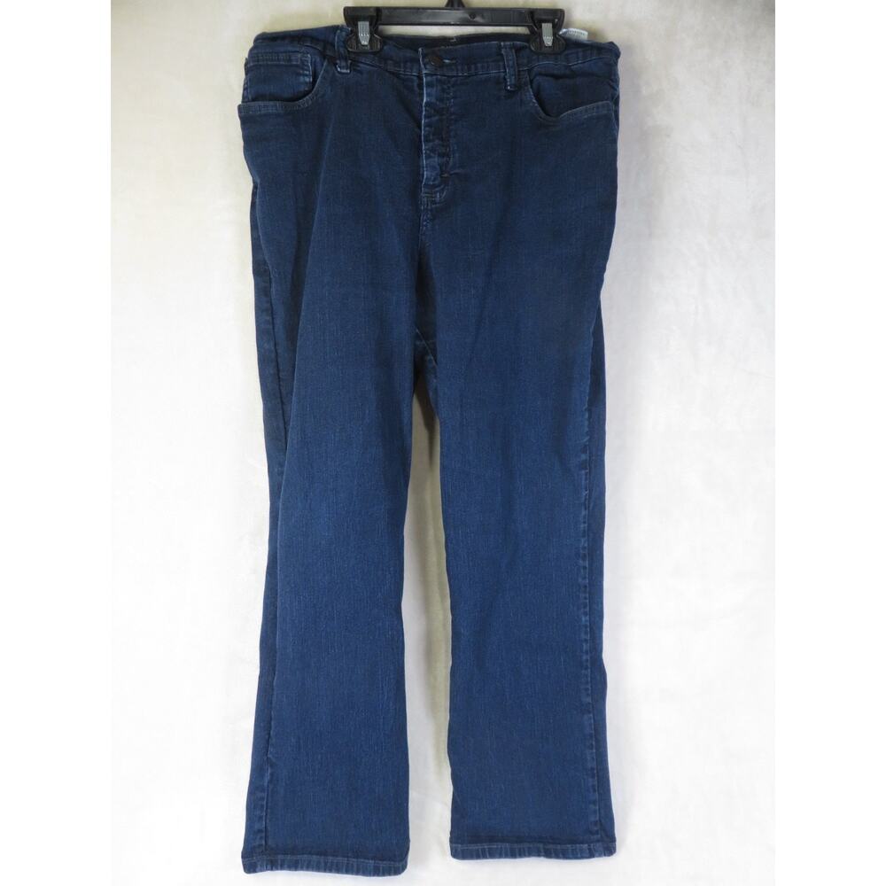 Lee Classic Fit Jeans Women's Size 16 Short Dark Wash Denim Straight Leg Stretch